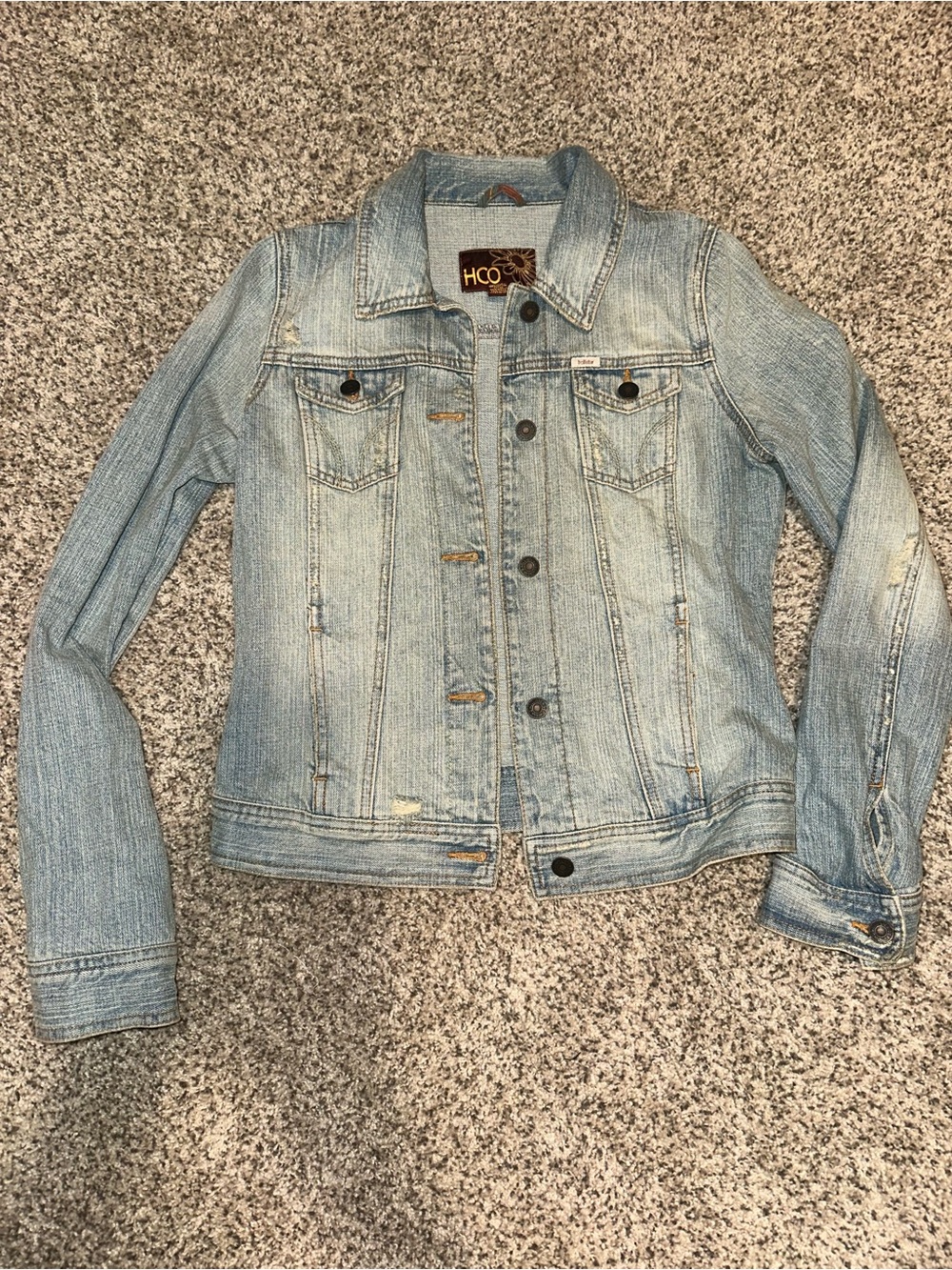 Hollister CO Medium  Light Blue Denim Jacket - Women's Classic Jean Jacket